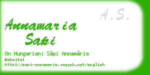annamaria sapi business card