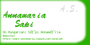 annamaria sapi business card